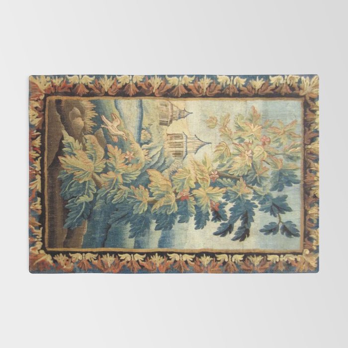Antique 18th Century French Aubusson Chinoiserie Pagoda Tapestry Rug Gallery Image 2