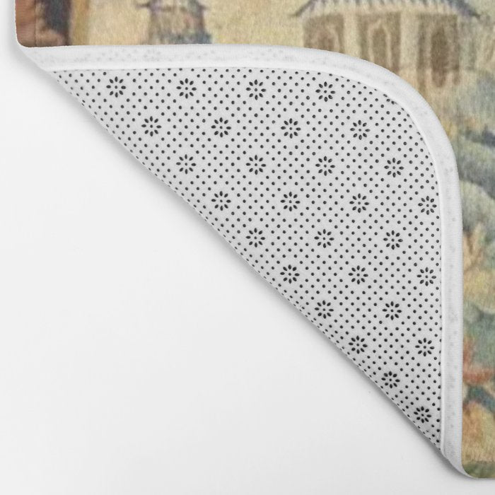 Antique 18th Century French Aubusson Chinoiserie Pagoda Tapestry Bath Mat Gallery Image 2