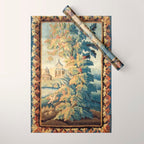 Antique 18th Century French Aubusson Chinoiserie Pagoda Tapestry Wrapping Paper Gallery Image 1