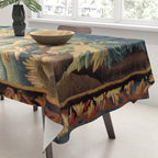 Antique 18th Century French Aubusson Chinoiserie Pagoda Tapestry Tablecloth Gallery Image 3