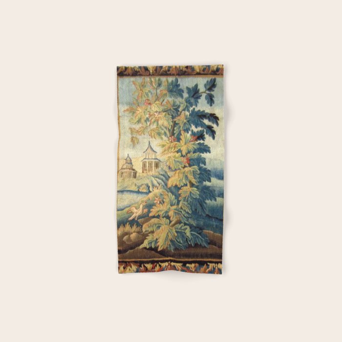 Antique 18th Century French Aubusson Chinoiserie Pagoda Tapestry Towels Gallery Image 1