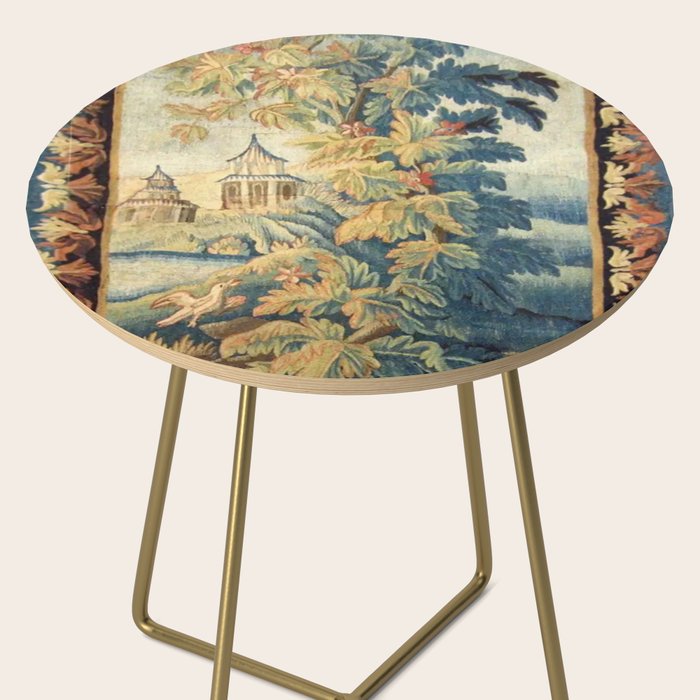 Antique 18th Century French Aubusson Chinoiserie Pagoda Tapestry Side Table Gallery Image 2