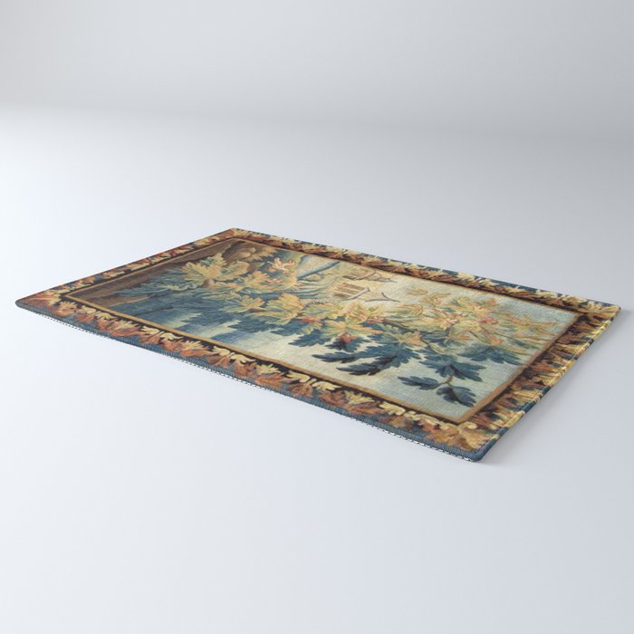 Antique 18th Century French Aubusson Chinoiserie Pagoda Tapestry Rug Gallery Image 3