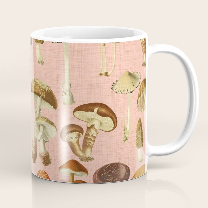 Mushrooms pink Coffee Mug Gallery Image 1