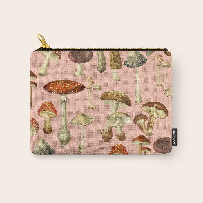 Mushrooms pink Carry All Pouch Gallery Image 1