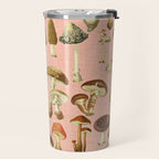Mushrooms pink Travel Mug Gallery Image 2
