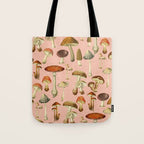 Mushrooms pink Tote Bag Gallery Image 1