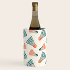 Orange and teal vintage badminton shuttlecocks Wine Chiller Gallery Image 2