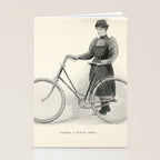 "Leading a Bicycle About" from "Bicycling for Ladies" by Maria E. Ward, 1896 Stationery Card Gallery Image 2