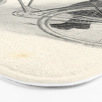 "Leading a Bicycle About" from "Bicycling for Ladies" by Maria E. Ward, 1896 Bath Mat Gallery Image 3