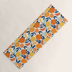 Citrus Fruits - Blue and Orange Yoga Mat Gallery Image 1