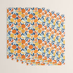 Citrus Fruits - Blue and Orange Wrapping Paper Gallery Image 3