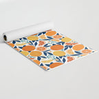 Citrus Fruits - Blue and Orange Yoga Mat Gallery Image 2