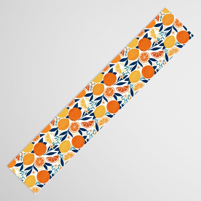 Citrus Fruits - Blue and Orange Table Runner Gallery Image 3