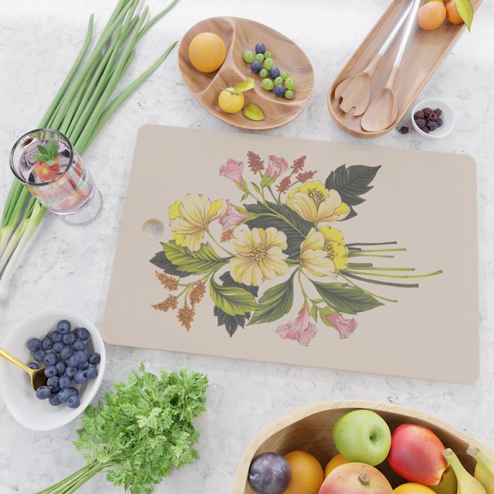Yellow Flower bunch Cutting Board Gallery Image 2