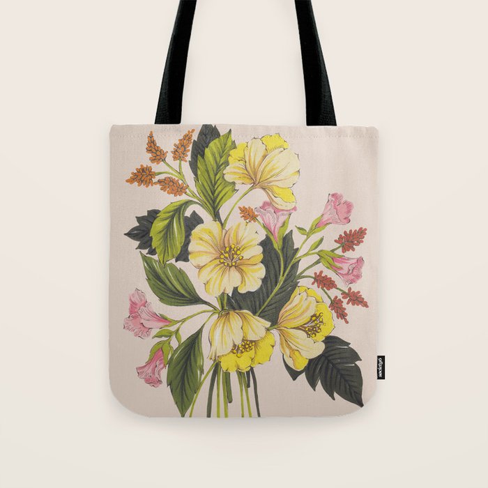 Yellow Flower bunch Tote Bag Gallery Image 1