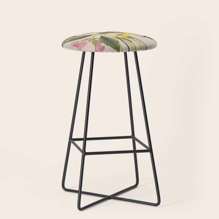 Yellow Flower bunch Stool Gallery Image 1
