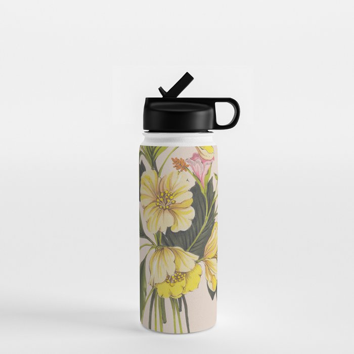 Yellow Flower bunch Water Bottle Gallery Image 1