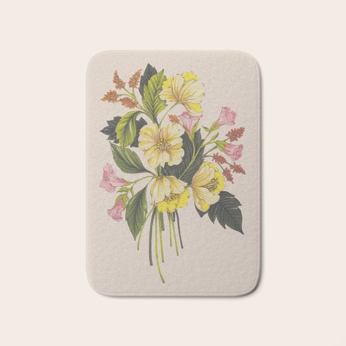 Yellow Flower bunch Bath Mat Gallery Image 1