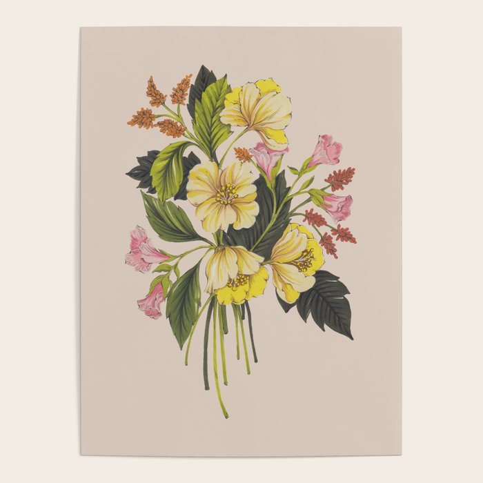 Yellow Flower bunch Poster Gallery Image 1