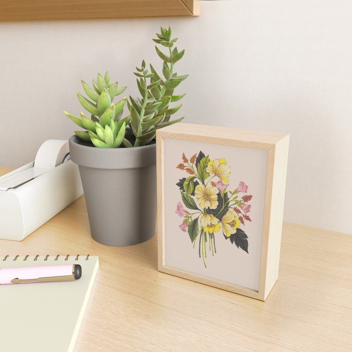 Yellow Flower bunch Mini Art Print Gallery Image 2