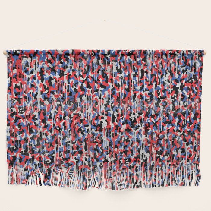 Graffiti style pattern - Berlin subway train seat camouflage design Wall Hanging Gallery Image 1