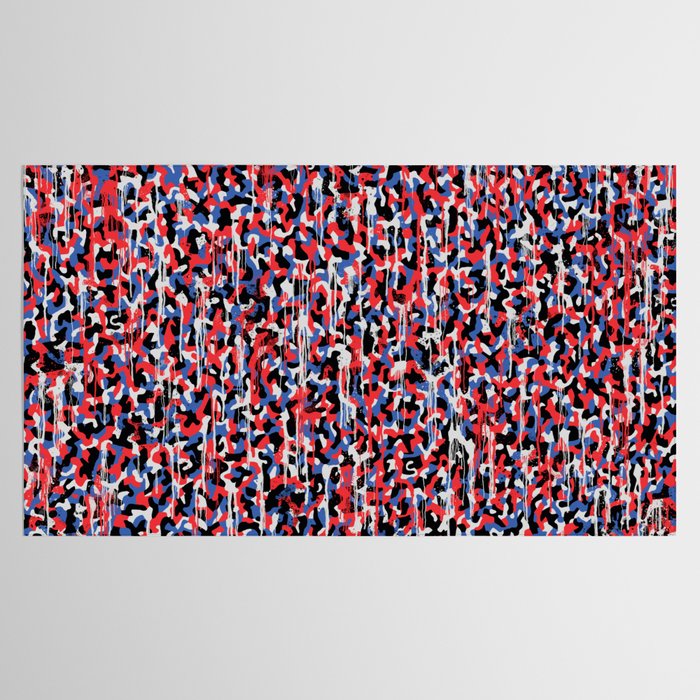 Graffiti style pattern - Berlin subway train seat camouflage design Tablecloth Gallery Image 2