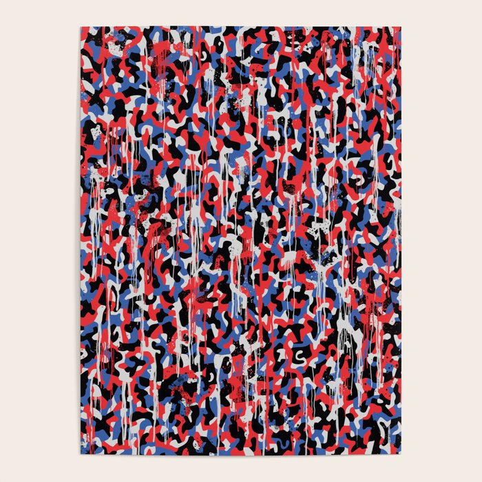 Graffiti style pattern - Berlin subway train seat camouflage design Poster Gallery Image 4