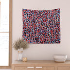Graffiti style pattern - Berlin subway train seat camouflage design Wall Tapestry Gallery Image 2