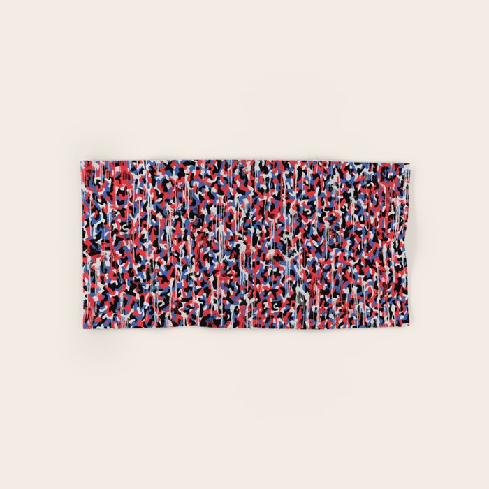 Graffiti style pattern - Berlin subway train seat camouflage design Bath Towel Gallery Image 1
