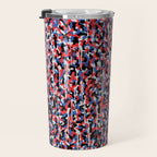 Graffiti style pattern - Berlin subway train seat camouflage design Travel Mug Gallery Image 3