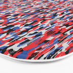 Graffiti style pattern - Berlin subway train seat camouflage design Bath Mat Gallery Image 3