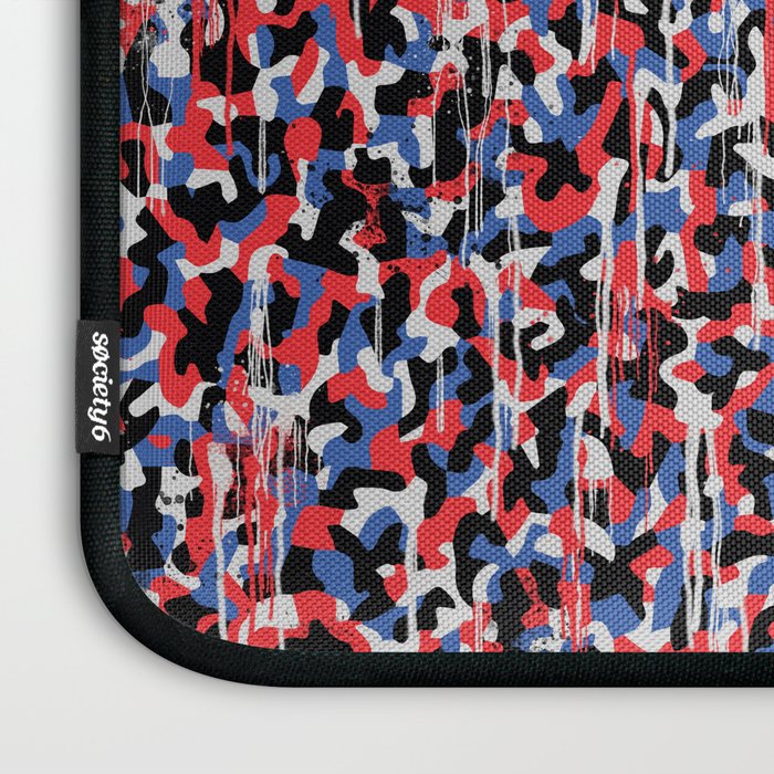 Graffiti style pattern - Berlin subway train seat camouflage design Laptop Sleeve Gallery Image 3