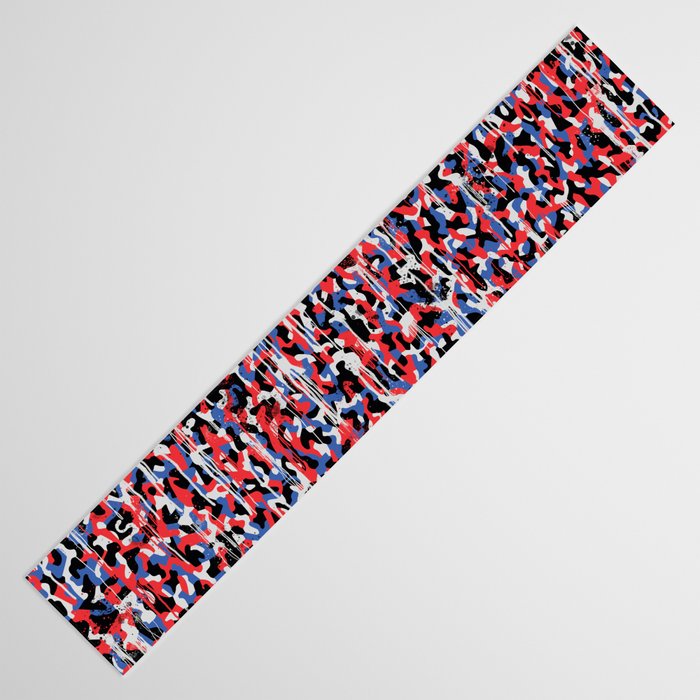 Graffiti style pattern - Berlin subway train seat camouflage design Table Runner Gallery Image 3