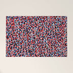 Graffiti style pattern - Berlin subway train seat camouflage design Welcome Mat Gallery Image 1