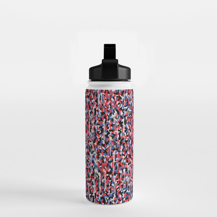 Graffiti style pattern - Berlin subway train seat camouflage design Water Bottle Gallery Image 2
