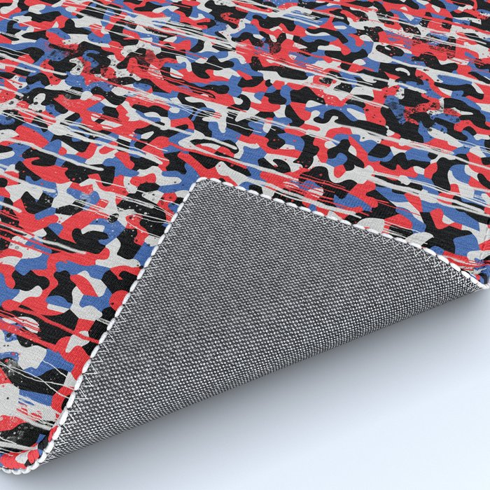 Graffiti style pattern - Berlin subway train seat camouflage design Rug Gallery Image 4