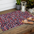 Graffiti style pattern - Berlin subway train seat camouflage design Outdoor Rug Gallery Image 2