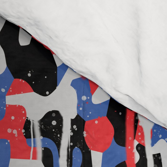 Graffiti style pattern - Berlin subway train seat camouflage design Comforter Gallery Image 4
