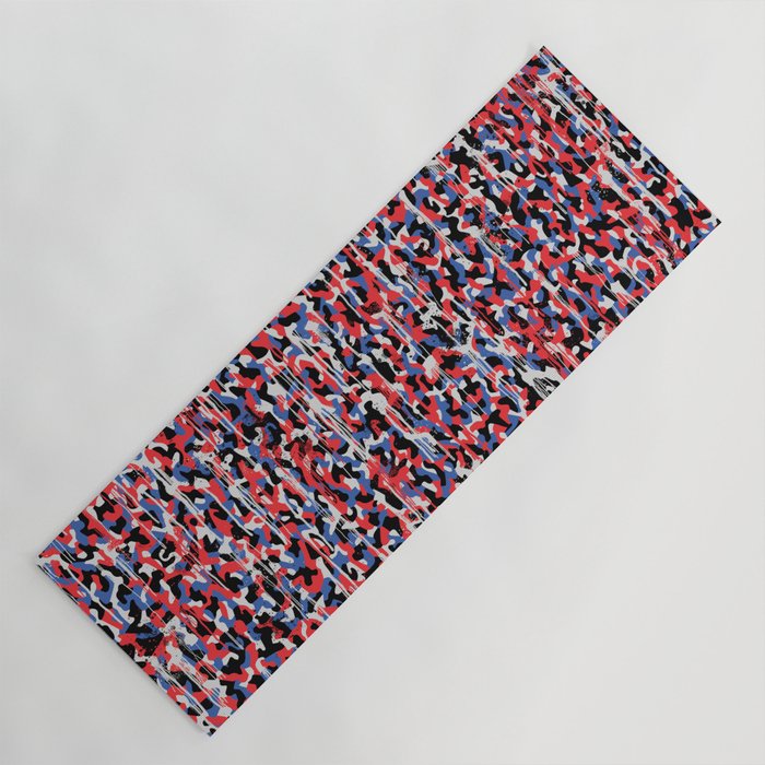 Graffiti style pattern - Berlin subway train seat camouflage design Yoga Mat Gallery Image 1