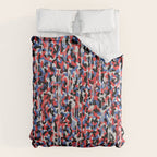 Graffiti style pattern - Berlin subway train seat camouflage design Comforter Gallery Image 6