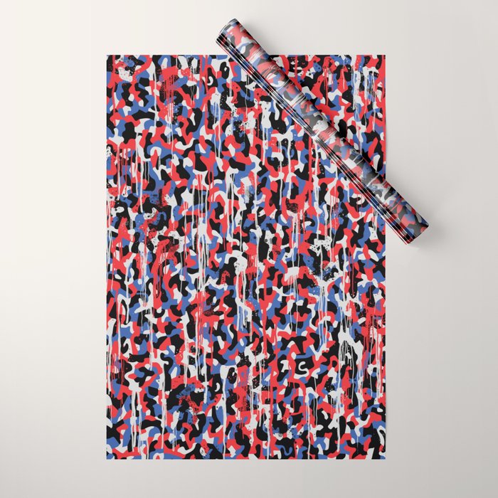 Graffiti style pattern - Berlin subway train seat camouflage design Wrapping Paper Gallery Image 1