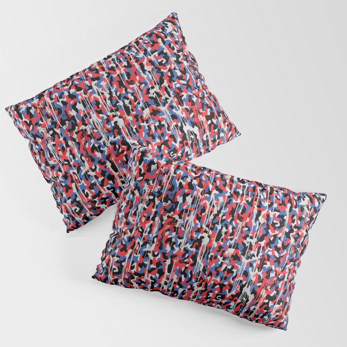 Graffiti style pattern - Berlin subway train seat camouflage design Pillow Sham Gallery Image 1