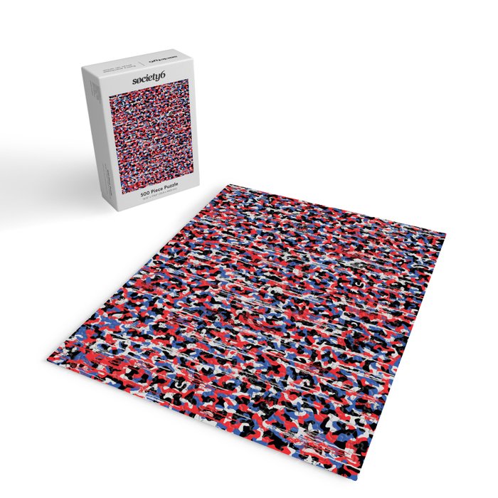 Graffiti style pattern - Berlin subway train seat camouflage design Jigsaw Puzzle Gallery Image 2