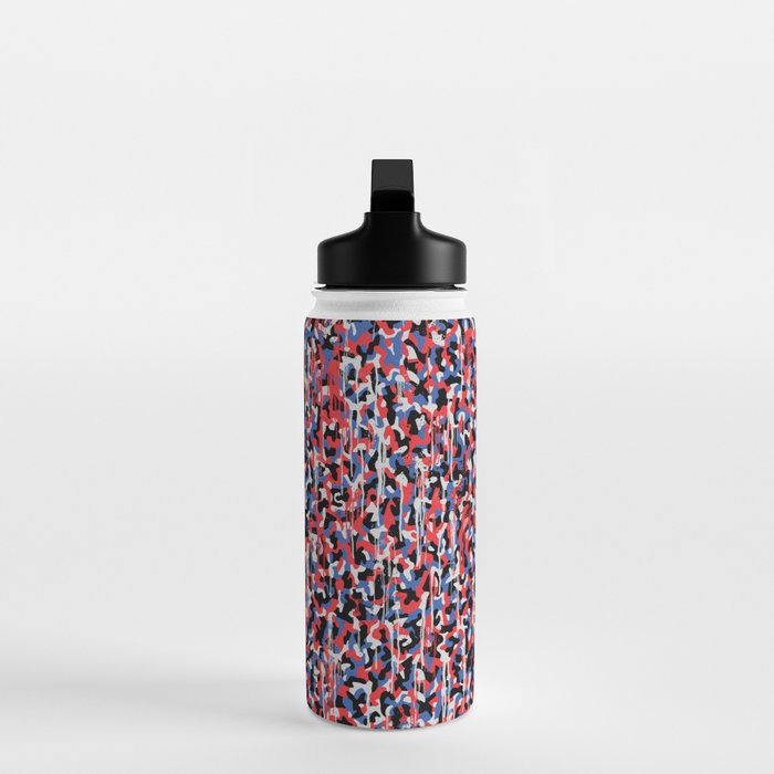 Graffiti style pattern - Berlin subway train seat camouflage design Water Bottle Gallery Image 3