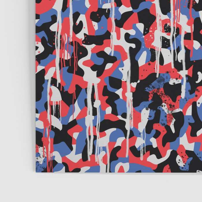 Graffiti style pattern - Berlin subway train seat camouflage design Poster Gallery Image 3