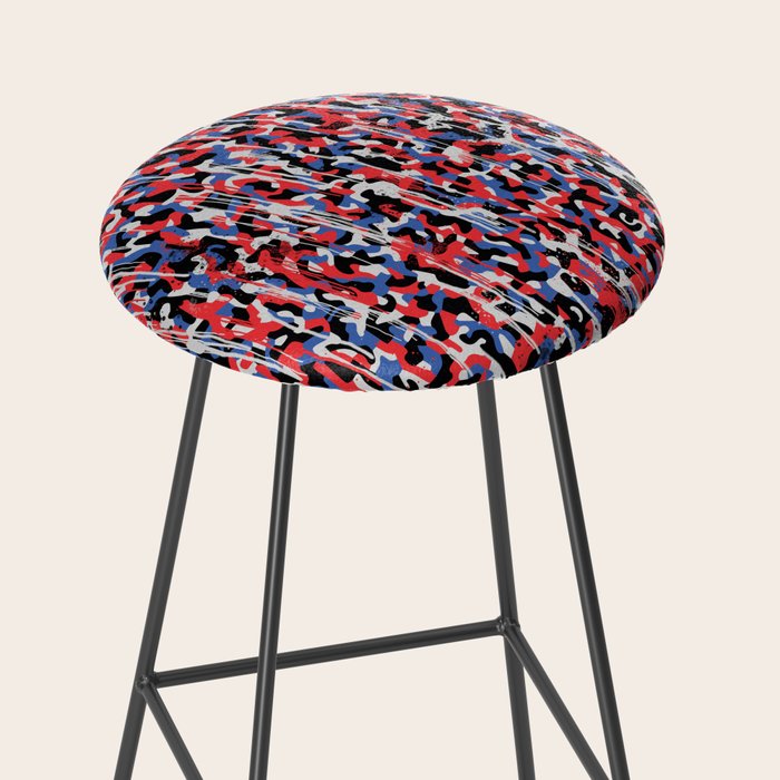 Graffiti style pattern - Berlin subway train seat camouflage design Stool Gallery Image 2