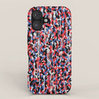 Graffiti style pattern - Berlin subway train seat camouflage design iPhone Case Gallery Image 1
