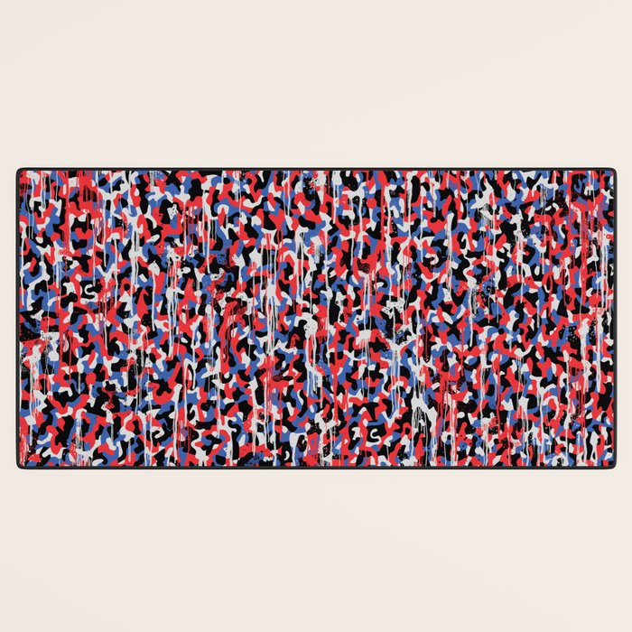 Graffiti style pattern - Berlin subway train seat camouflage design Desk Mat Gallery Image 3