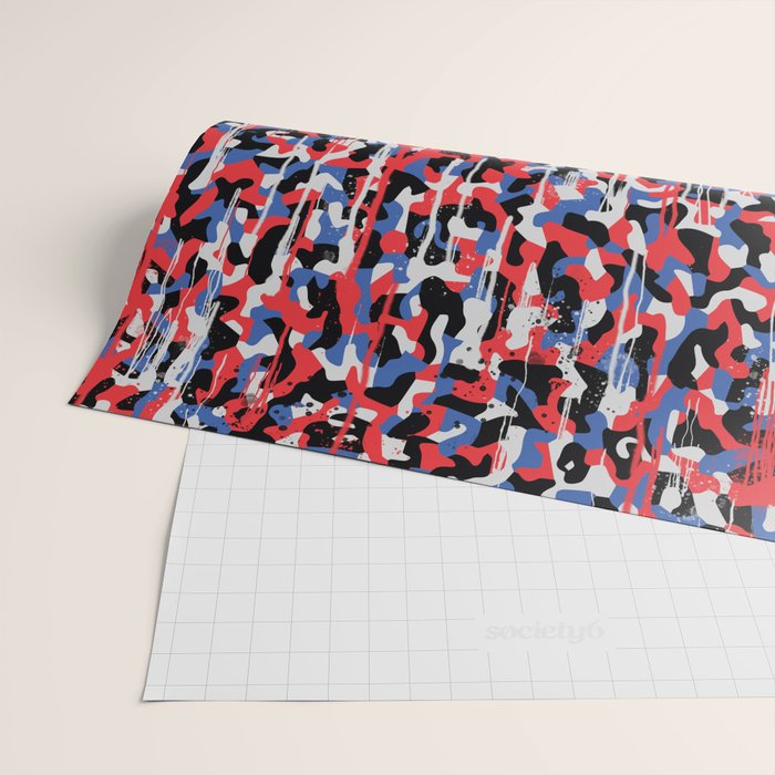 Graffiti style pattern - Berlin subway train seat camouflage design Wrapping Paper Gallery Image 2